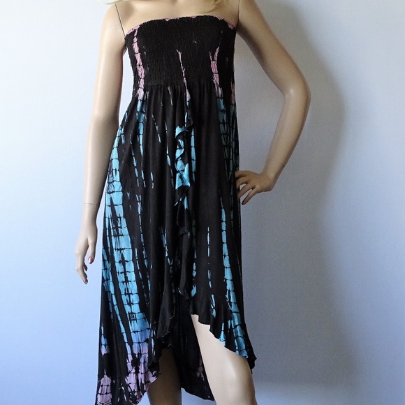 Raviya Other - Raviya Smocked Tie-Dye Dress Cover Up NWT Large